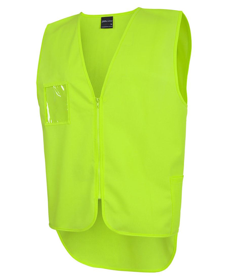 JB's Wear 6HVSW Hi Vis Zip Drop Tail Safety Vest