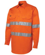 JB's Wear 6HWCF Hi Vis L/S (D+N) 190g Close Front Shirt