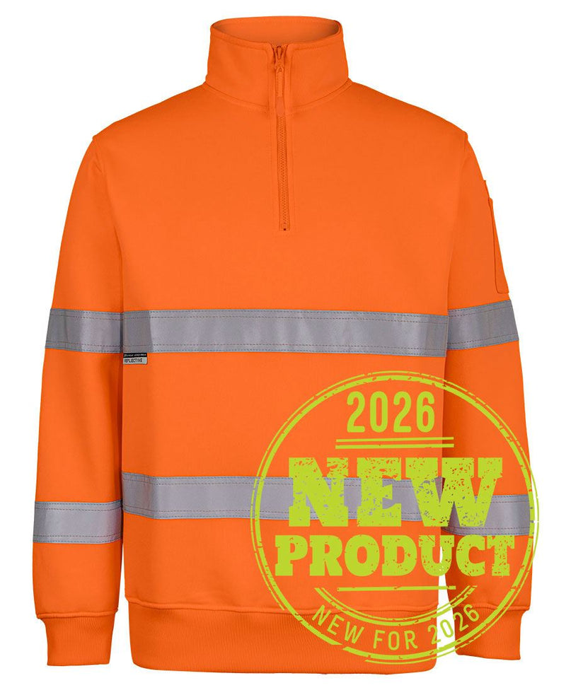 Hi Vis 1/2 Zip (D+N) Fleecy Sweat