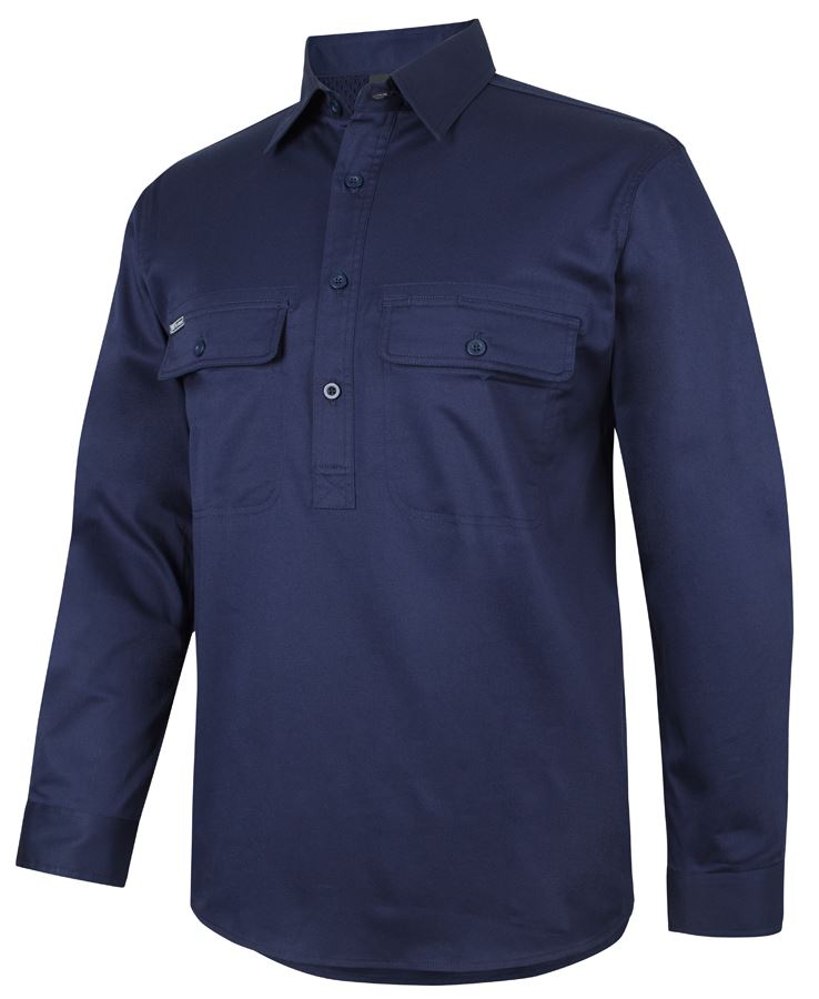 JB's Wear 6WLCS L/S 150g Stretch Close Front Work Shirt