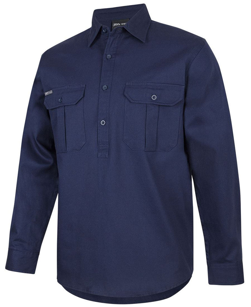 JB's Wear 6WSCF 190G Close Front Work Shirt Long Sleeve