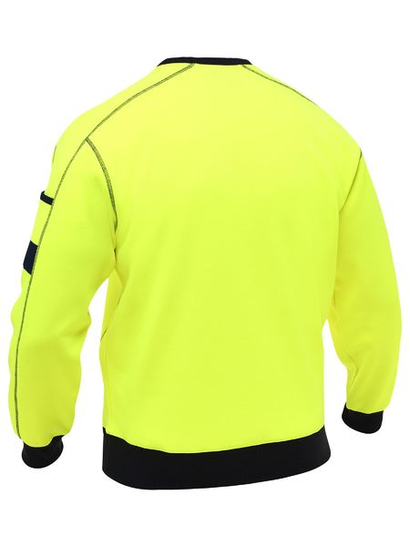 Bisley Workwear BK6722 Work Fleece Crew Neck Jumper rear