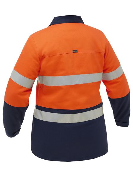 Bisley Workwear BKL6710T Taped Hi Vis Drill Jacket Ladies rear