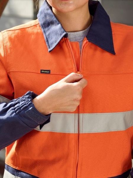 Bisley Workwear BKL6710T Taped Hi Vis Drill Jacket Ladies 3