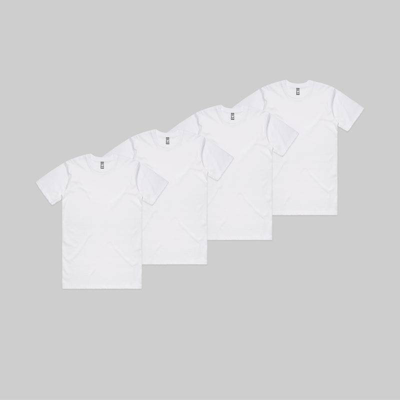 AS Colour 8026-WHT White Classic Tee Bundle Mens
