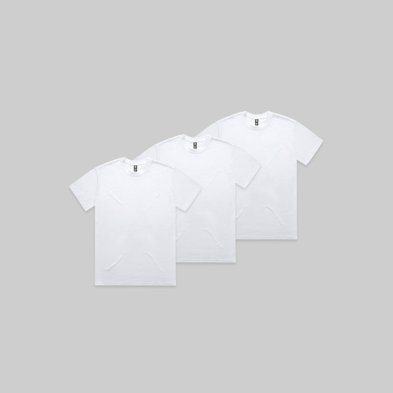 AS Colour 8080-WHT3P White Heavy Tee Bundle Mens