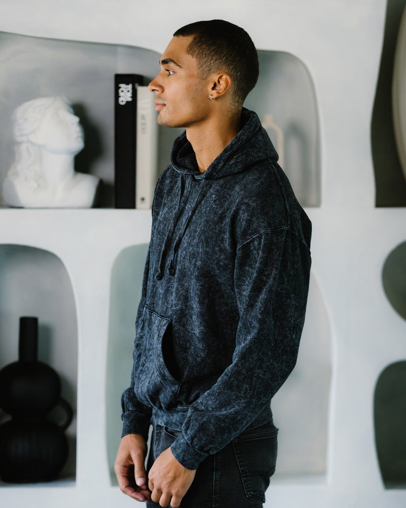 Colortone 8300 Mineral Wash Pullover Hoodie Unisex – rear view