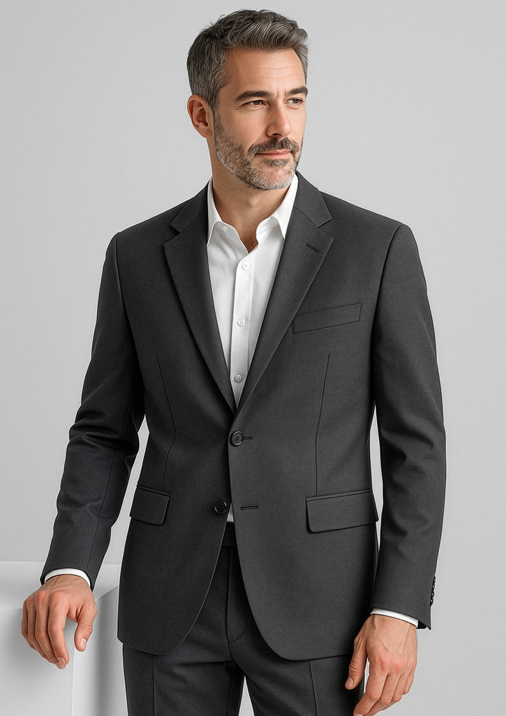 Biz Corporates 84011 Comfort Wool Stretch 2 Button Classic Jacket Mens