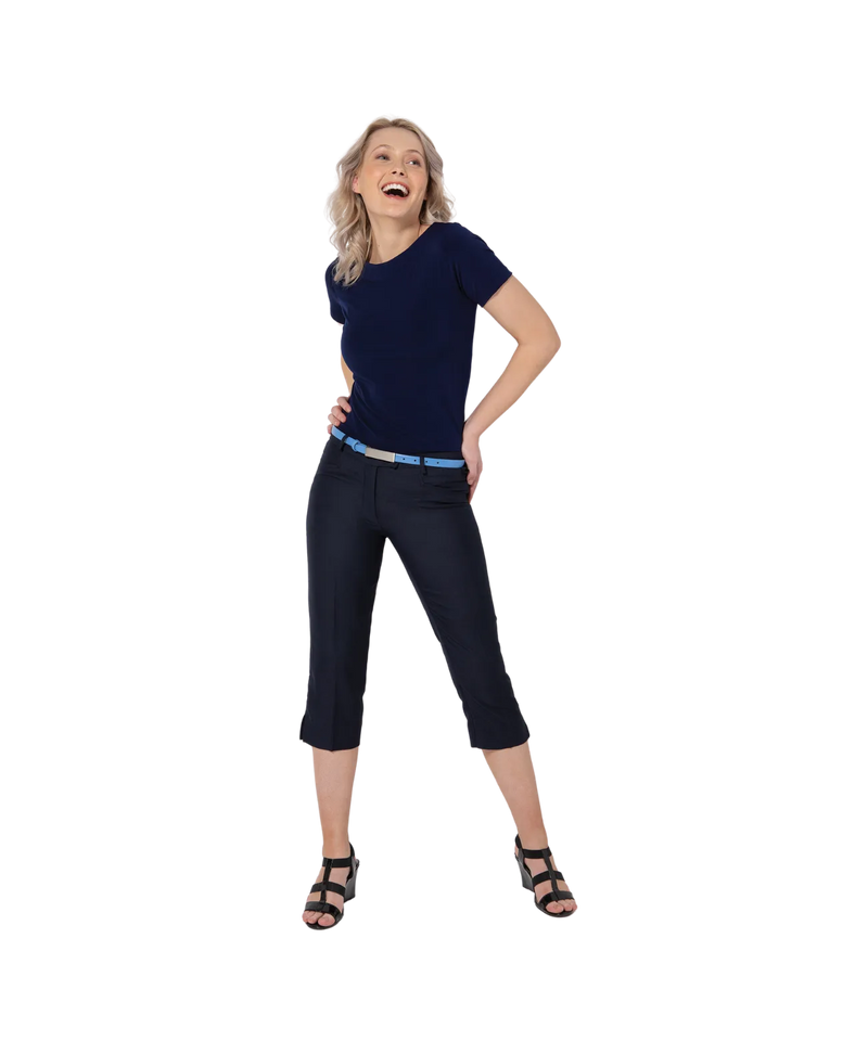 3/4 Skinny Leg Low Rise Capri Keyloop Pant