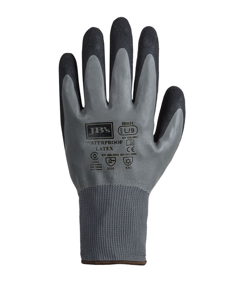 JB's Wear 8R031 Waterproof Dbl Latex Coated Glove 5PK