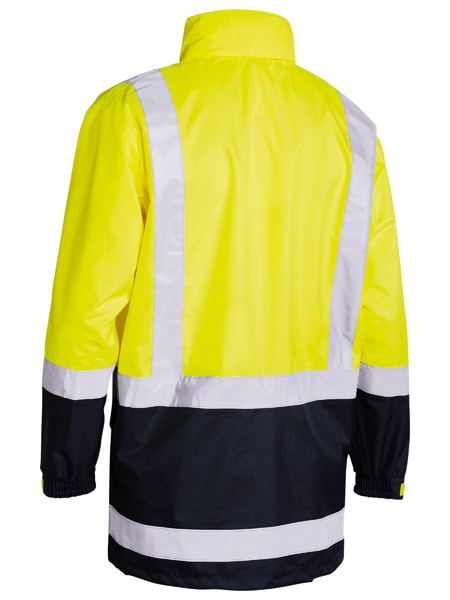 Taped Two Tone Hi Vis Rain Shell Jacket