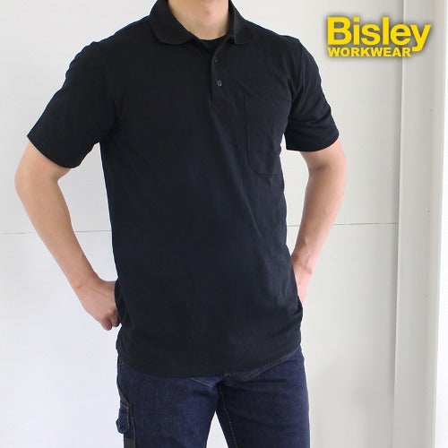 Bisley Workwear-BK1290 Mens Poly Cotton Polo Shirt - Short Sleeve