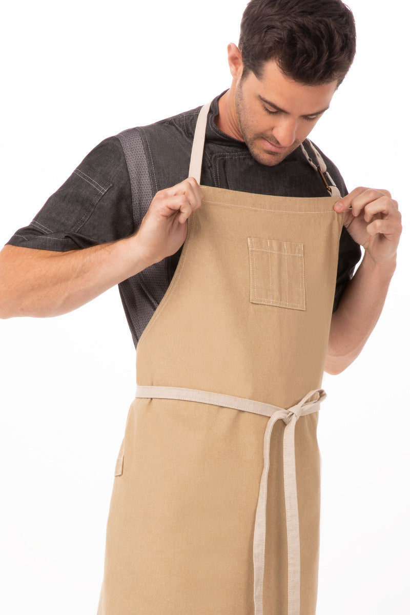 Chef Works ABCCD006 Austin Chefs Bib Apron – product photo