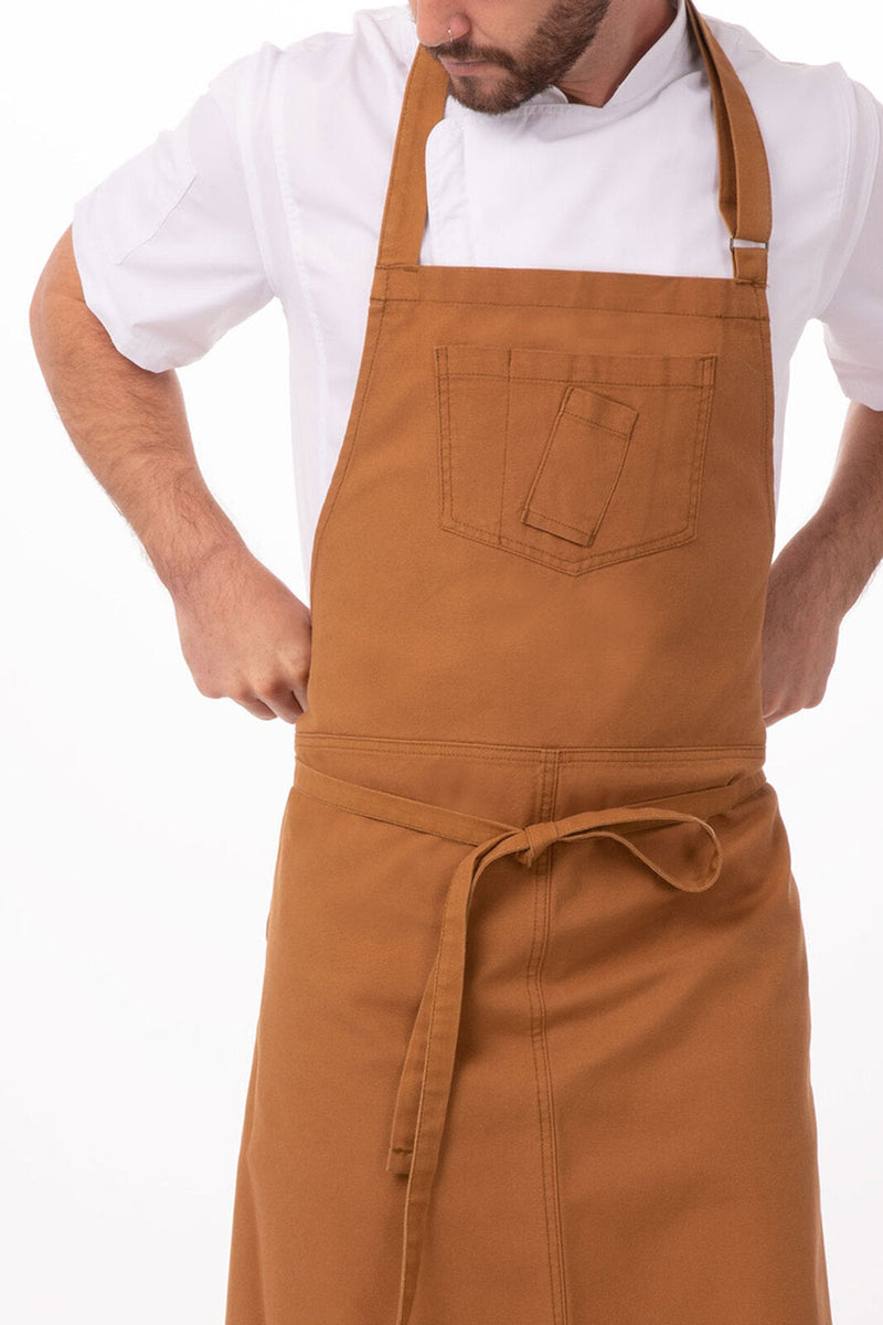 Chef Works ABCKV003 Rockford Chefs Bib Apron – product photo
