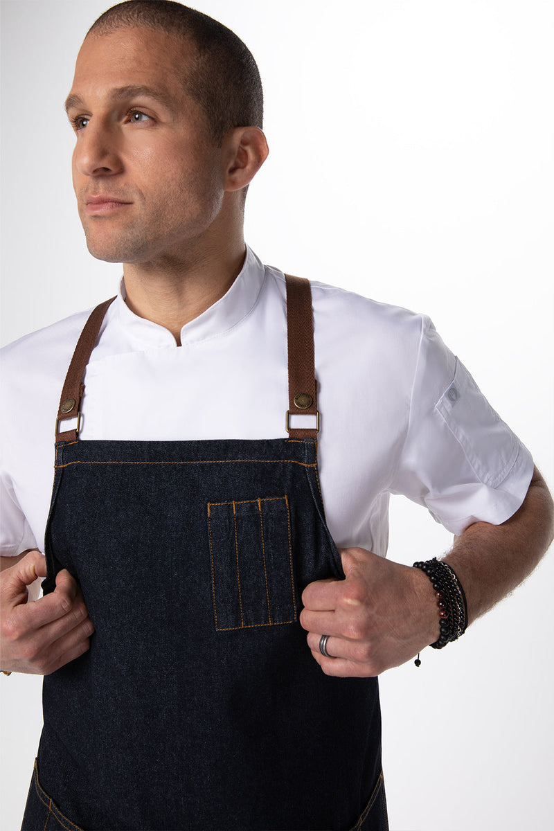 Chef Works ACRS035 Memphis Denim Cross Back Apron – product photo