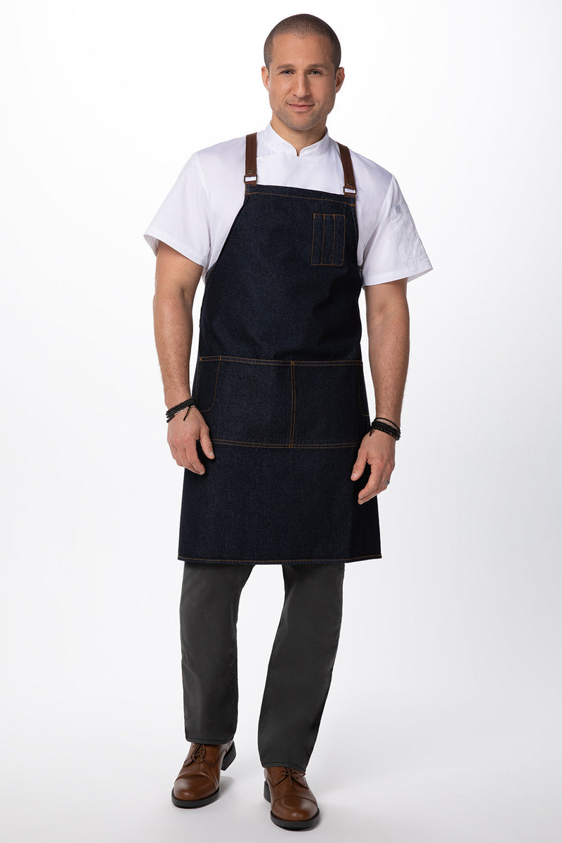 Chef Works ACRS035 Memphis Denim Cross Back Apron – product photo