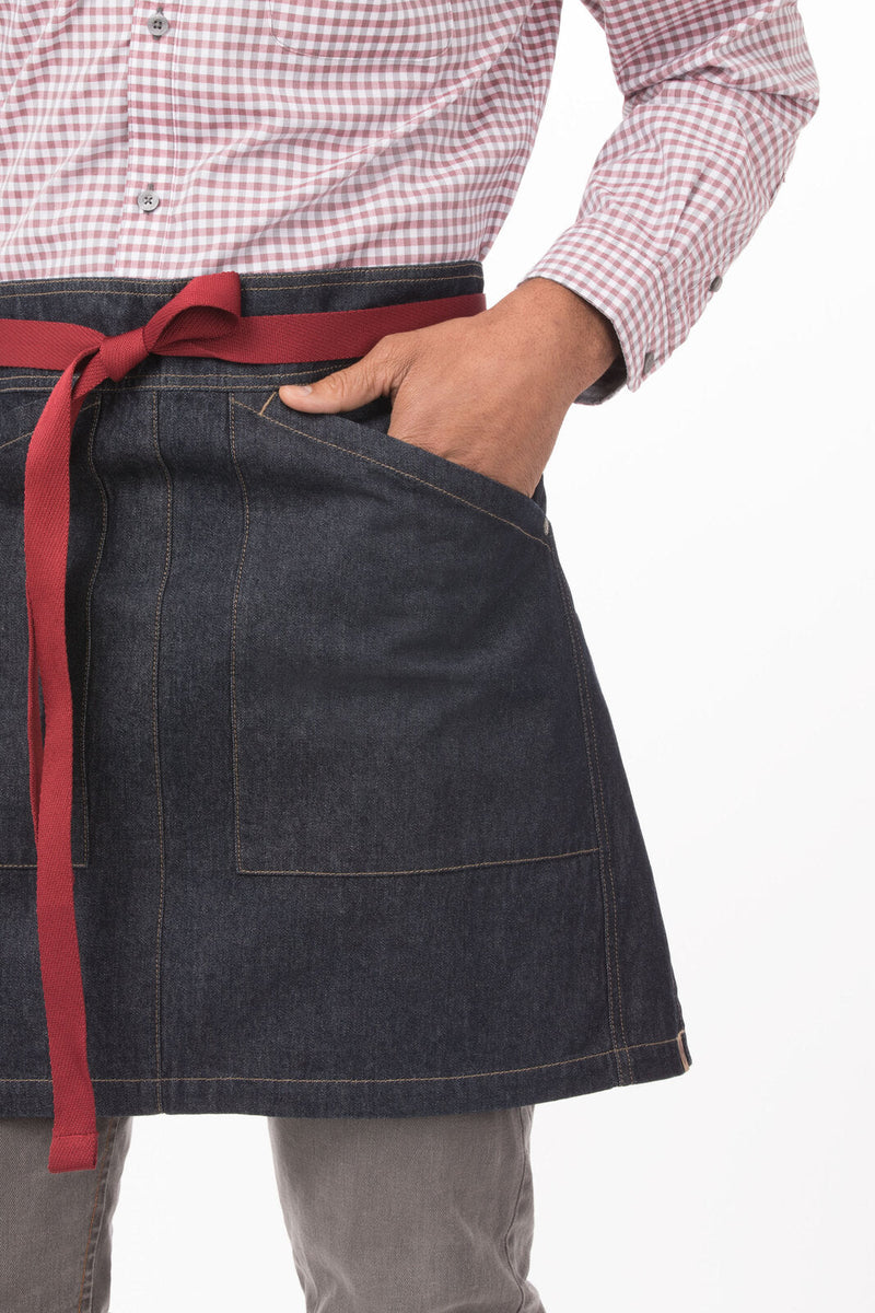 Chef Works AHS01S Berkeley Half Bistro Snap Apron – product photo