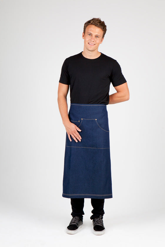 RAMO AP702L Long Waist Cotton Denim Apron Unisex
