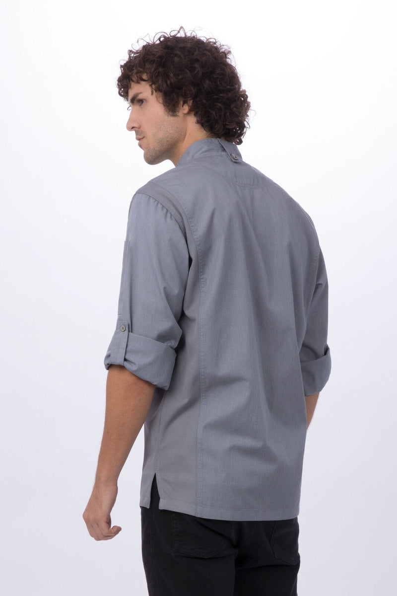Chef Works BCLZ008 Hartford Mens Zipper Chef Jacket – product photo
