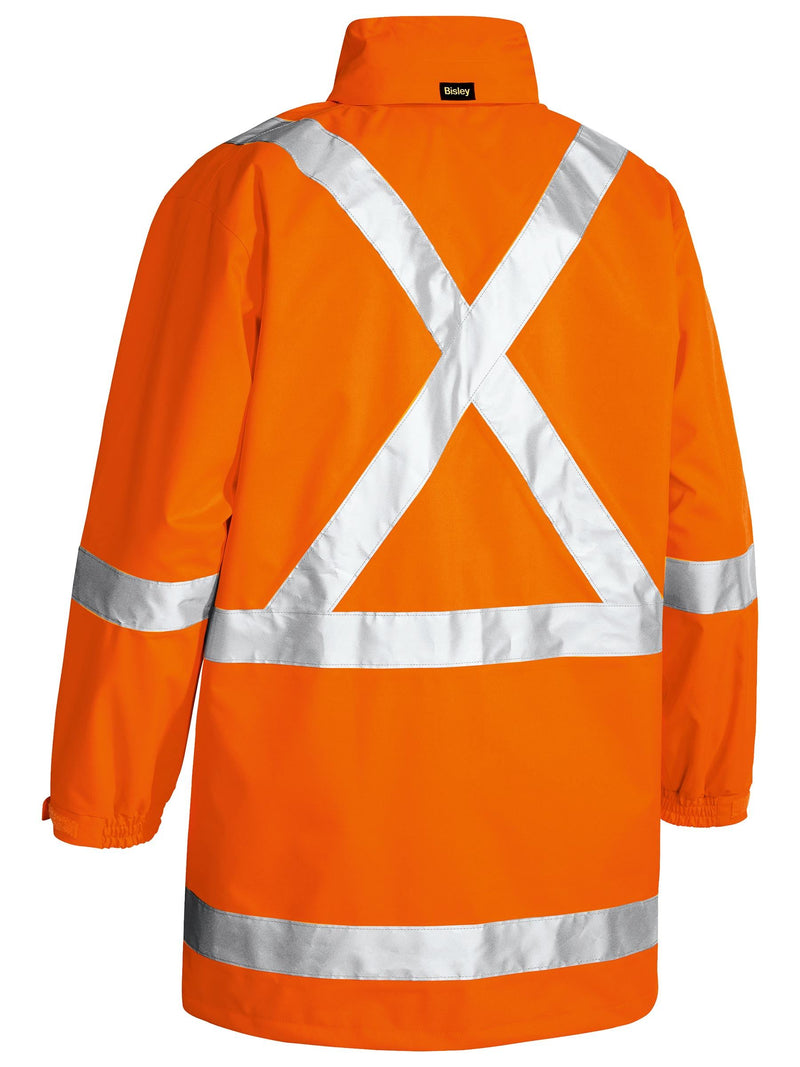 X Taped Hi Vis Rain Shell Jacket - CLEARANCE – back view