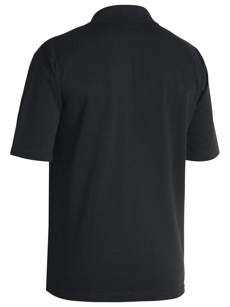 Mens Poly Cotton Polo Shirt - Short Sleeve – back view