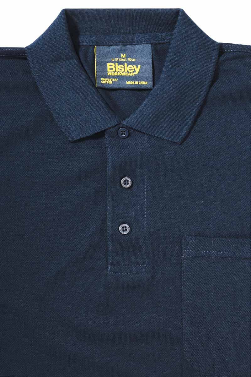 Bisley Workwear-BK1290 Mens Poly Cotton Polo Shirt - Short Sleeve ZOOM