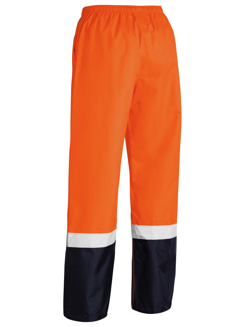 Taped Two Tone Hi Vis Shell Rain Pant – back view