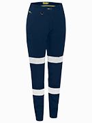Women's Taped Cotton Cargo Cuffed Pants Ladies