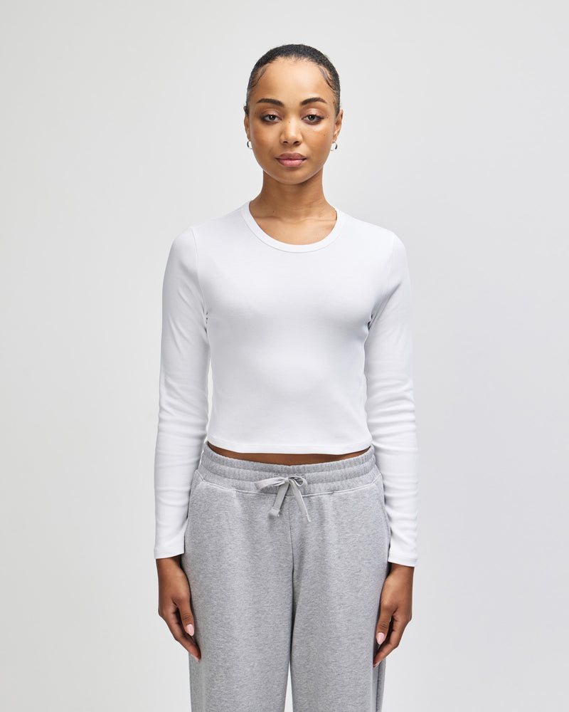 American Apparel BR2107 Long Sleeve Cropped T-Shirt Ladies – product photo