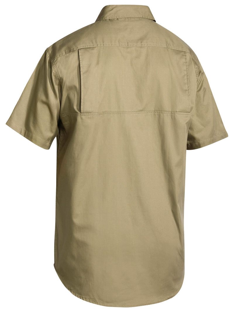 Cool Lightweight Drill Shirt - Short Sleeve – back view