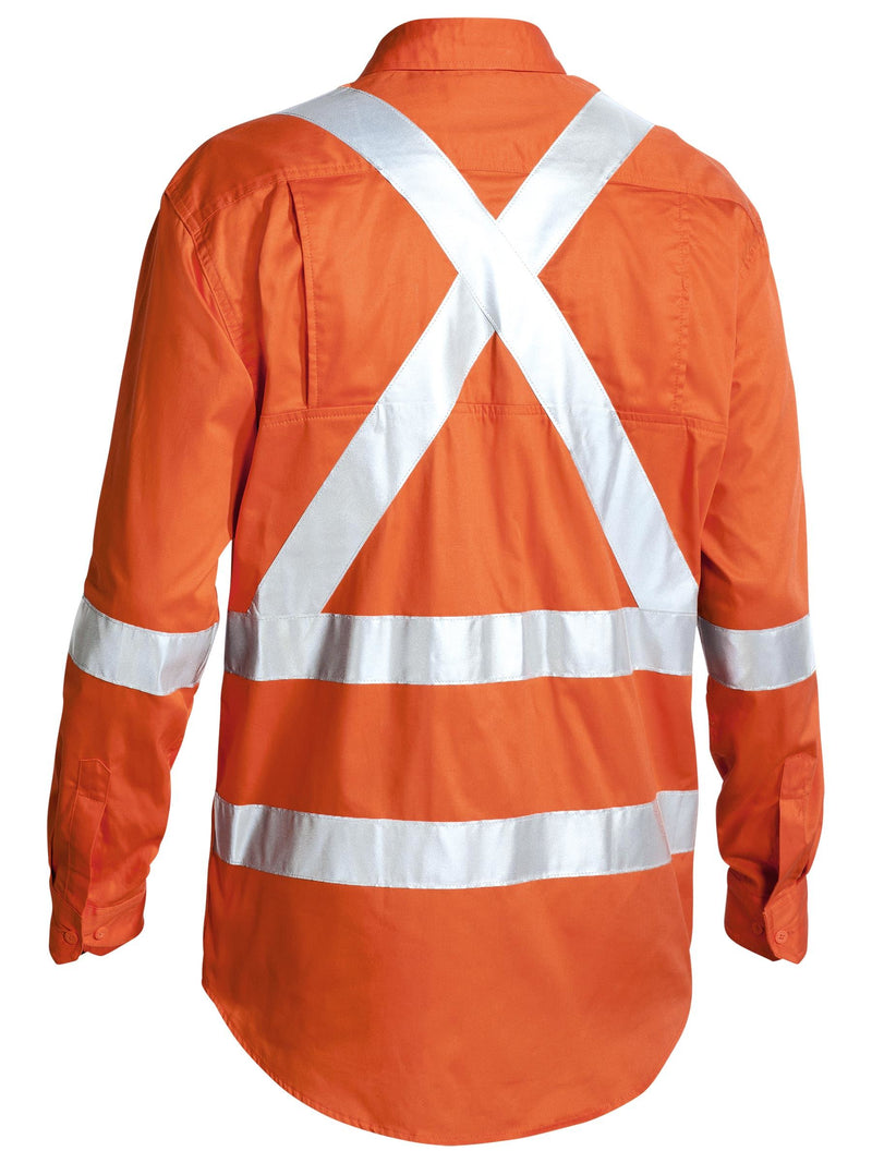 3M X Taped Hi Vis Long Sleeve Drill Shirt - CLEARANCE – back view