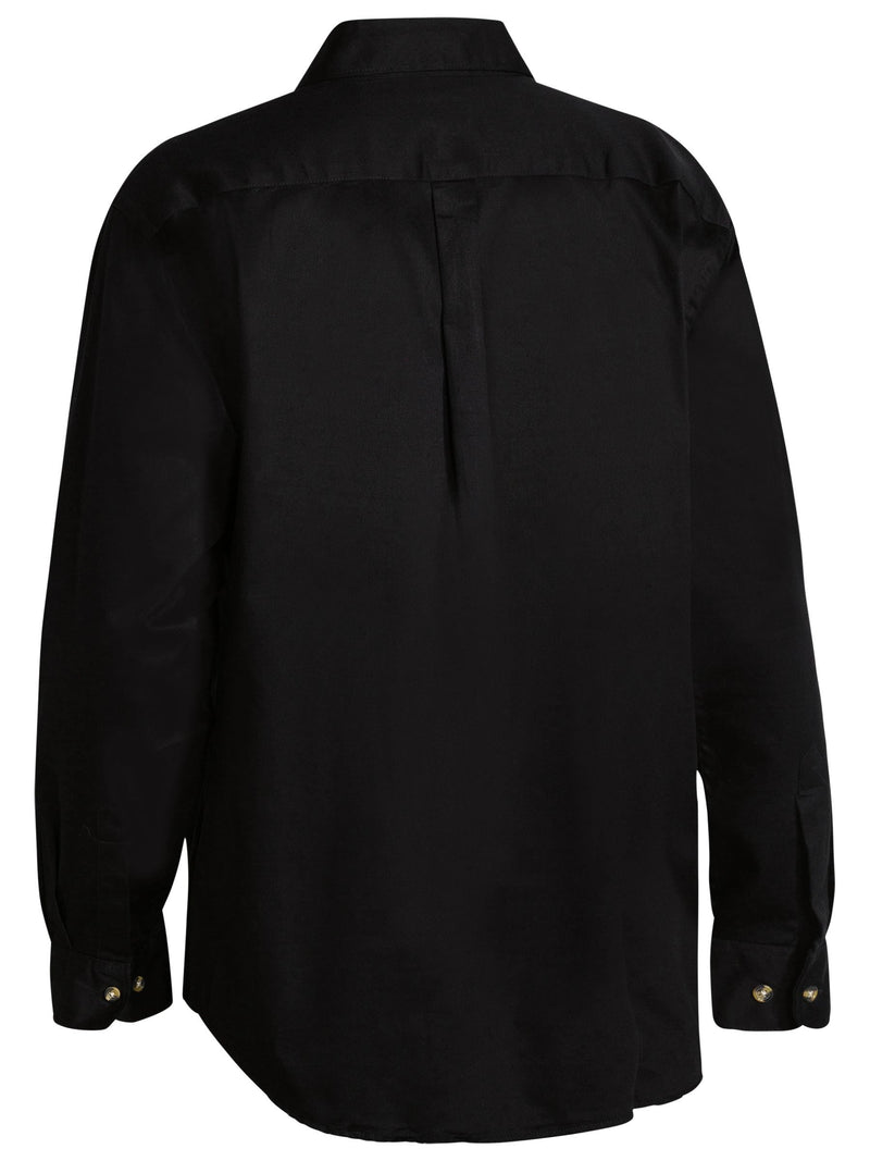 Original Cotton Drill Shirt - Long Sleeve – back view