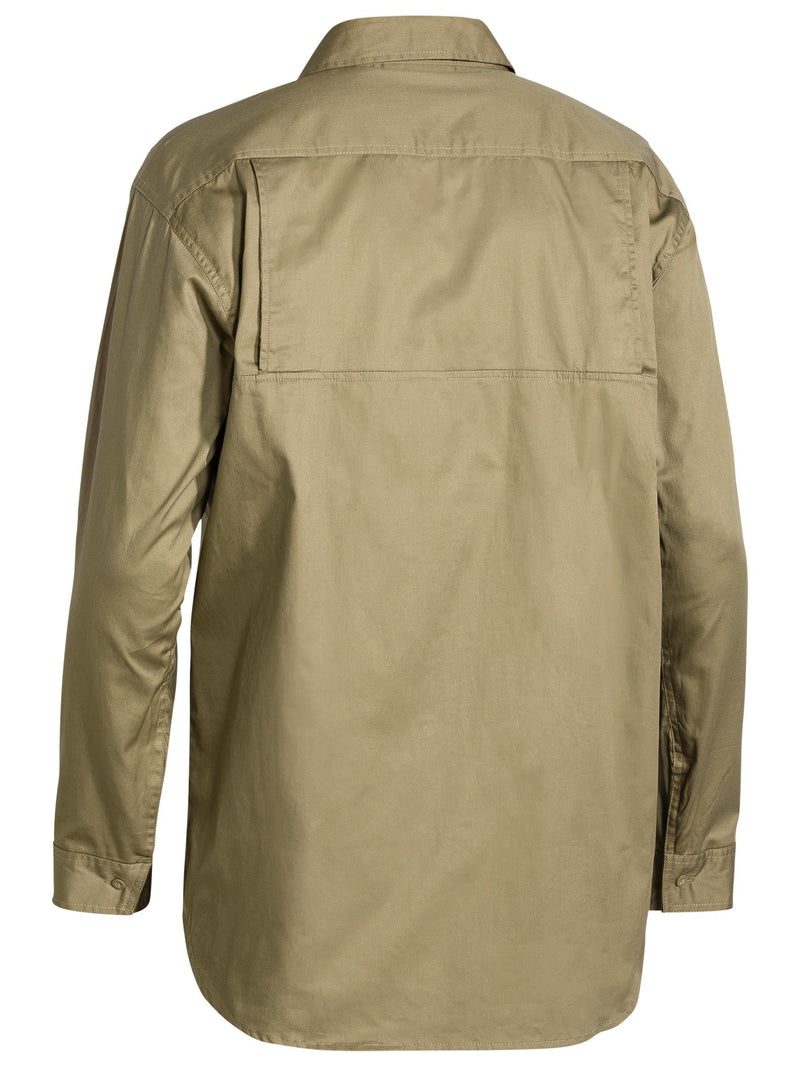 Cool Lightweight Drill Shirt - Long Sleeve – back view