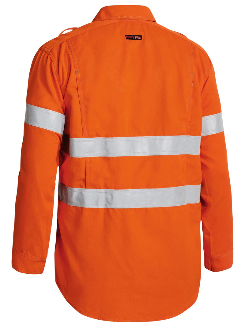 Tencate Tecasafe® Plus Taped Hi Vis FR Vented Shirt - Long Sleeve – back view