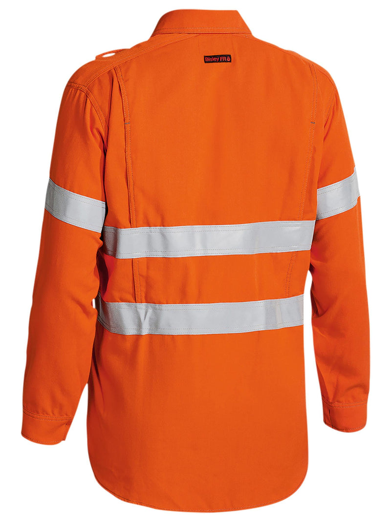 TenCate Tecasafe® Plus 580 Taped Hi Vis Lightweight FR Vented Shirt - CLEARANCE – back view