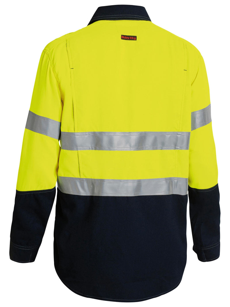 TenCate Tecasafe® Plus 580 Taped Hi Vis Lightweight FR Vented Shirt - CLEARANCE – back view