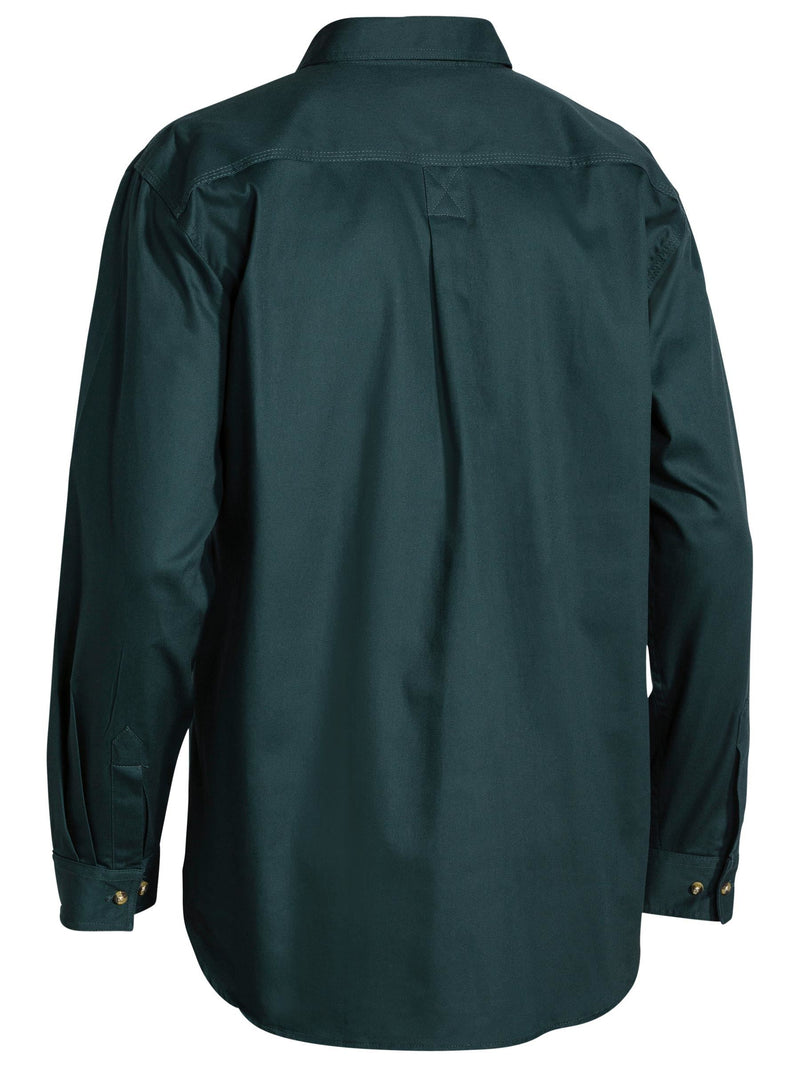 Closed Front Cotton Drill Shirt – back view