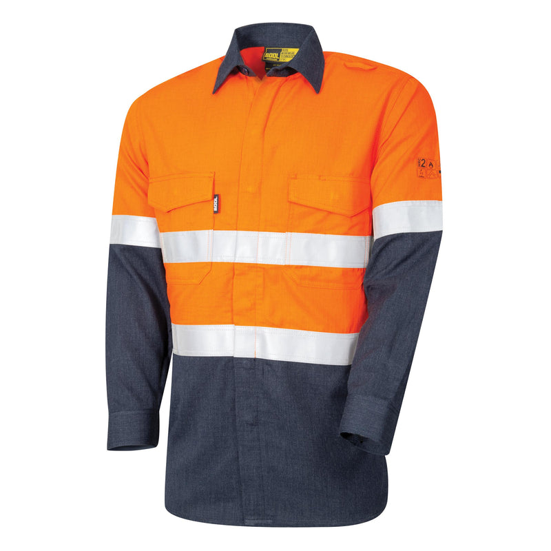 Lightweight PPE2 Two Tone FR Shirt with Loxy Reflective Tape