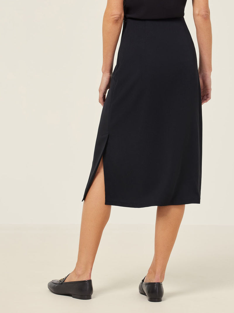 NNT CAT2RV Crepe Stretch Midi Length A-line Skirt Ladies – product photo