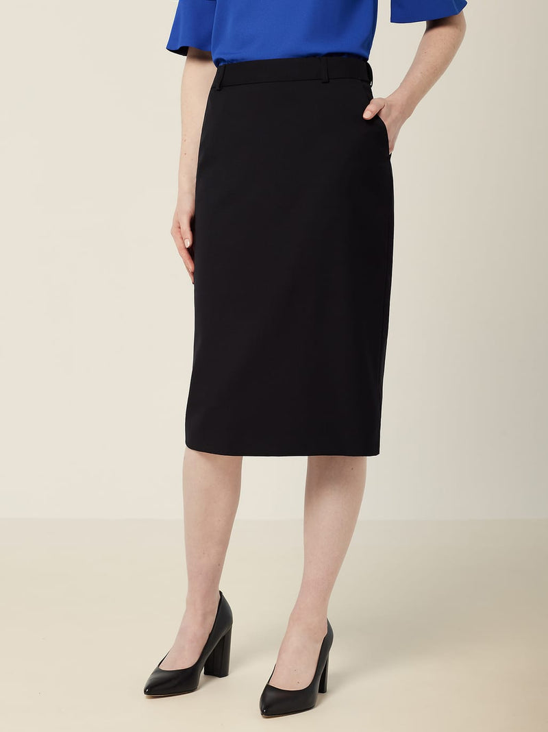 NNT CAT2RW Wool Blend Twill Secret Waist Midi Skirt Ladies – product photo