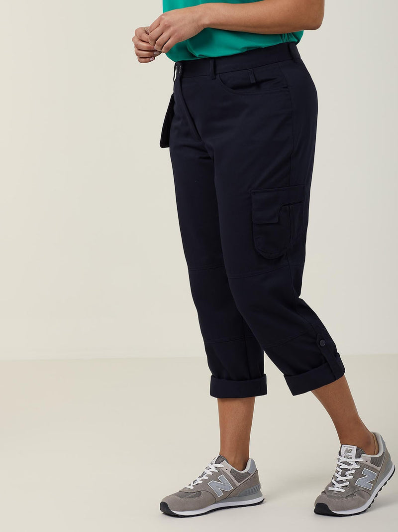 NNT CAT3TY Poly Viscose Gaberdine Flex Waist Cargo Pant Ladies – product photo