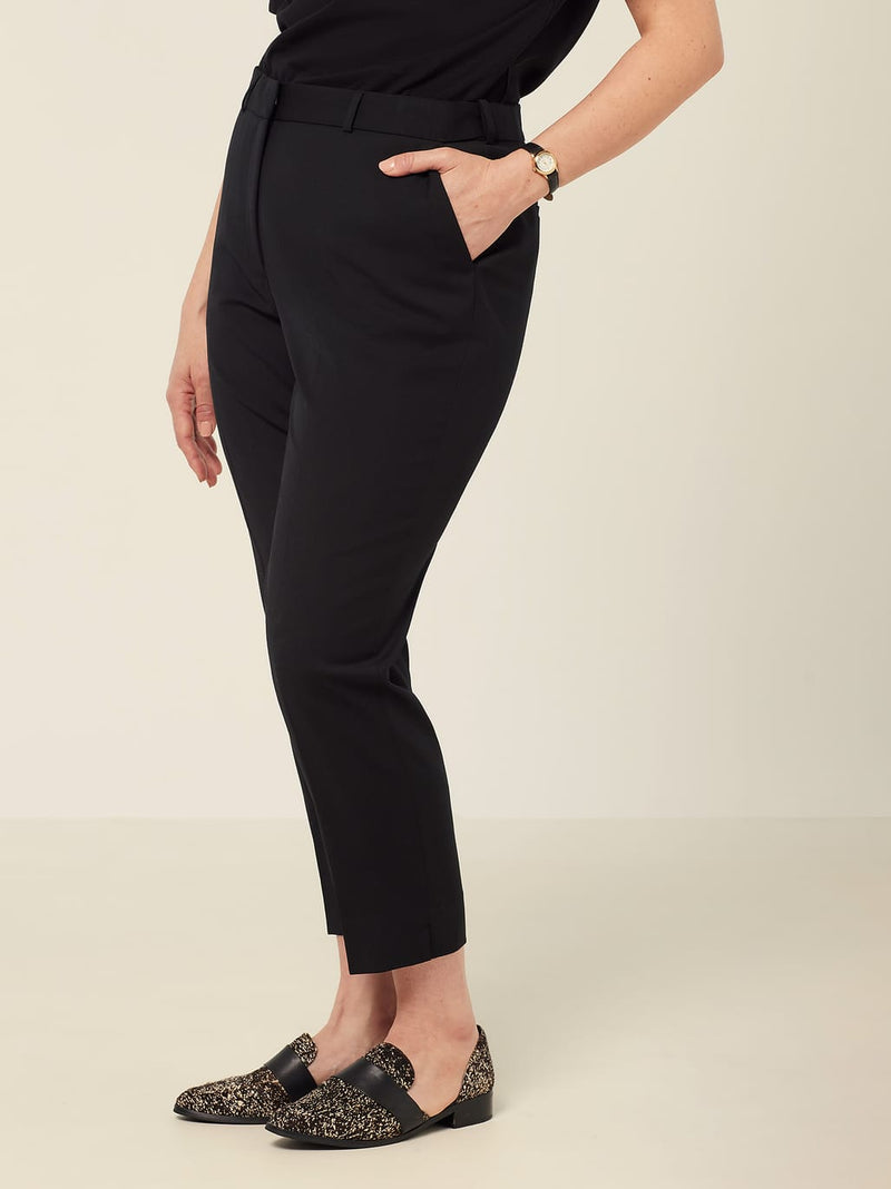 NNT CAT3YH Wool Blend Twill Secret Waist Slim Leg Pant Ladies – product photo