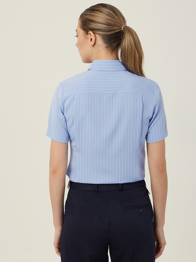 NNT CAT48E Poly Print Short Sleeve Action Back Shirt Ladies – product photo
