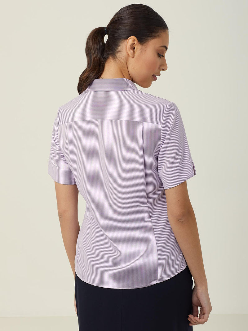 NNT CAT4AB Poly Print Short Sleeve Action Back Shirt Ladies – product photo