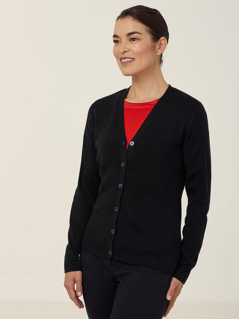 NNT CAT5BR Acrylic Button Front Cardigan Ladies – product photo