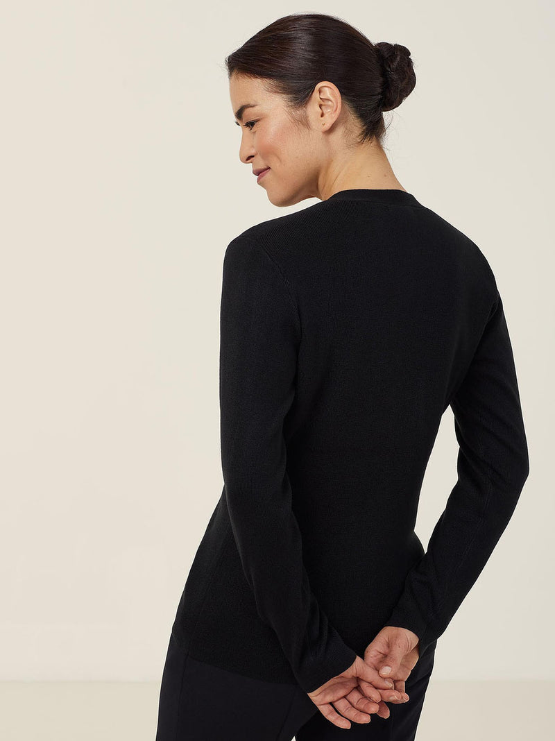 NNT CAT5BR Acrylic Button Front Cardigan Ladies – product photo