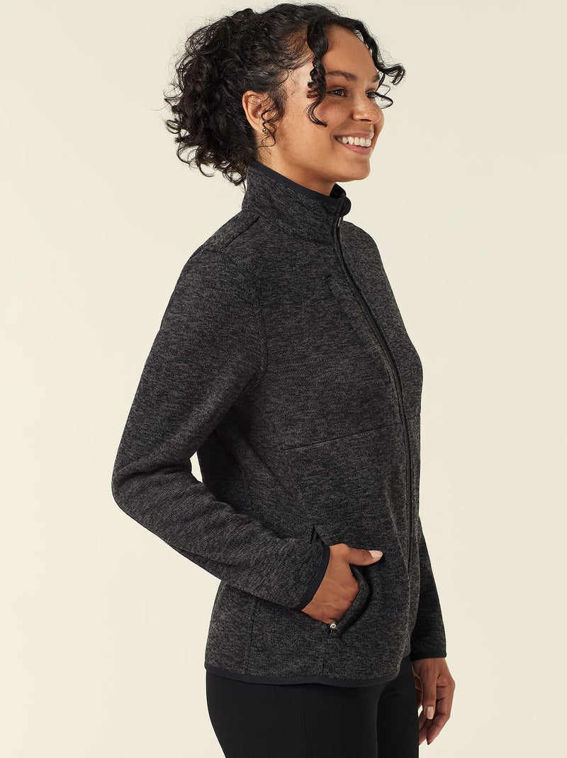 NNT CAT5E2 Textured Fleece Zip Front Jacket Ladies – product photo