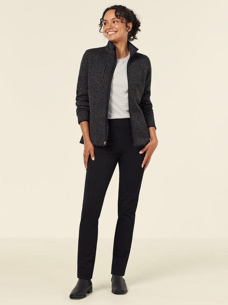 NNT CAT5E2 Textured Fleece Zip Front Jacket Ladies – product photo