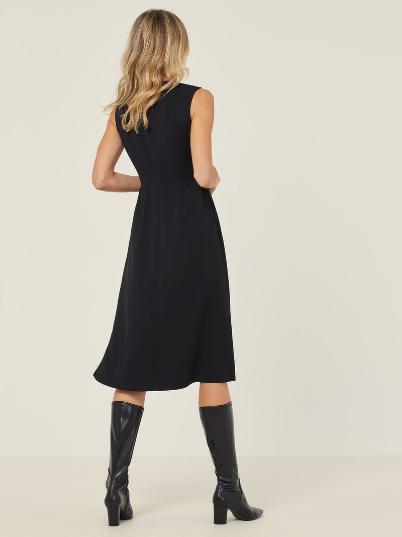 NNT CAT69T Crepe Stretch Sleeveless Fit & Flare Dress Ladies – product photo