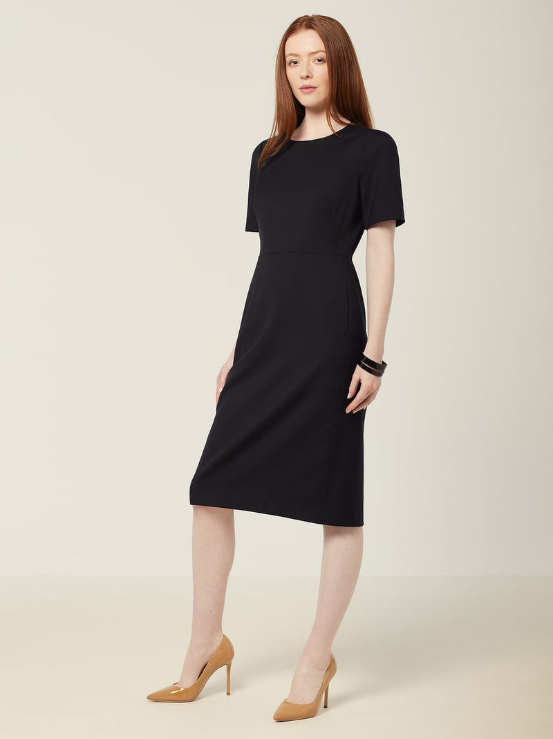 NNT CAT69W Wool Blend Twill Short Sleeve Dress Ladies – product photo